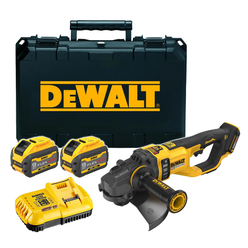 DCG460X2 DeWALT FLEXVOLT 54V kampinis šlifuoklis 230mm (2x9.0 Ah)