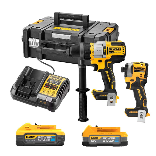 DCK2052H1E1T DeWALT smūginio suktuvo ir smūginio gręžtuvo rinkinys (1x1.7 Ah) (1x5.0 Ah)