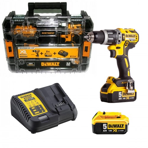 DCD796P2T DeWALT 18V suktuvas – smūginis gręžtuvas (2x5.0 Ah)