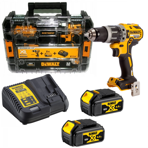 DCD796M2T DeWALT 18V suktuvas – smūginis gręžtuvas (2x4.0 Ah)