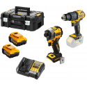DCDF708P2 DeWALT 18V gręžtuvo - suktuvo ir smūginio suktuvo rinkinys (2x5.0 Ah)