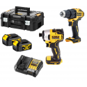 DCDF708P2 DeWALT 18V gręžtuvo - suktuvo ir smūginio suktuvo rinkinys (2x5.0 Ah)