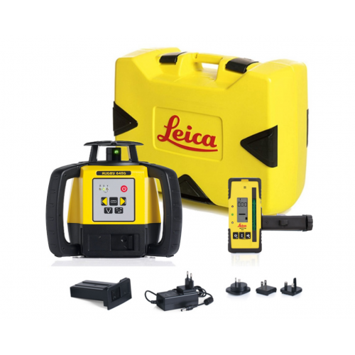 Leica Rugby 640G lazerinis nivelyras su Rod Eye 120G detektoriumi, Li-ion