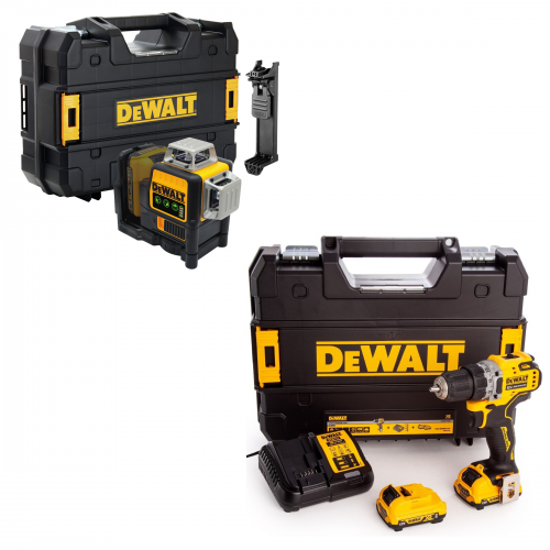 DCD701D2 DeWALT 12V kompaktiškas suktuvas-gręžtuvas (2x2.0 Ah)