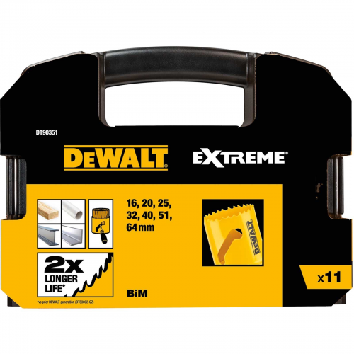 DT90351 DeWALT gręžimo karūnos 11 vnt.