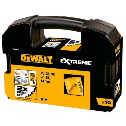 DT90358 DeWALT gręžimo karūnos 10 vnt.