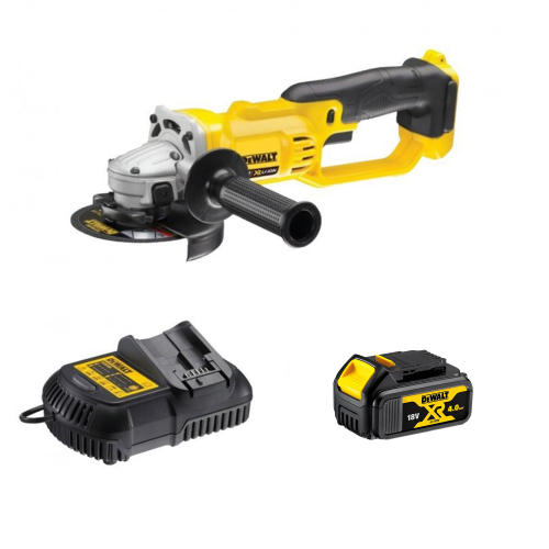 DCG412M1T DeWALT 18V kampinis šlifuoklis (1x4.0 Ah)