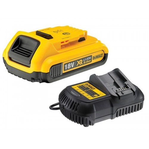 DCB115D1 DeWALT 18V baterijos ir kroviklio rinkinys (1x2.0 Ah)