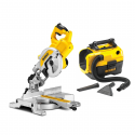 DWS777 DeWALT 216 mm skersinio pjovimo staklės + DCV584L sauso/šlapio valymo dulkių siurblys