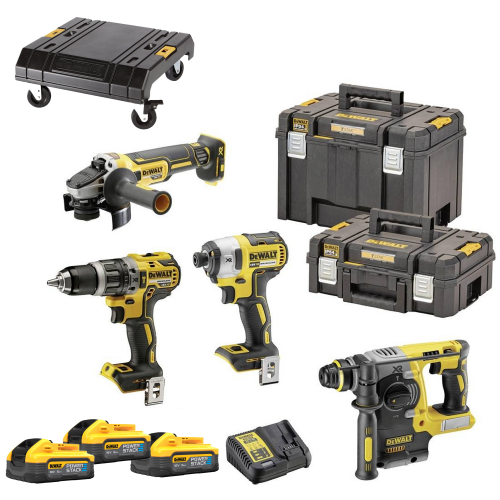 DCK422P3 DeWALT 18V combo rinkinys , 3 x 5.0 Ah lagaminas