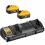 DCB132W2 DeWALT 18V baterijų ir dvigubo kroviklio rinkinys (2x8.0 Ah)