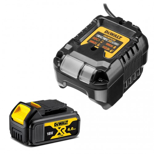 DCB1102M2 DeWALT 18V akumuliatorių ir kroviklio rinkinys (2x4.0 Ah)