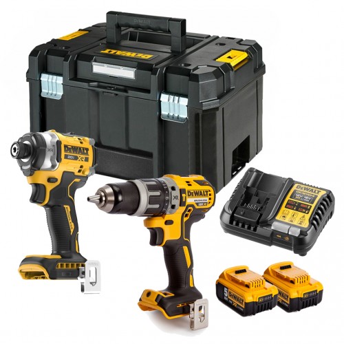 DCK2205P2T DeWALT suktuvo – smūginio gręžtuvo ir smūginio suktuvo rinkinys (2x5.0 Ah)