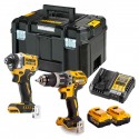 DCK2205P2T DeWALT suktuvo – smūginio gręžtuvo ir smūginio suktuvo rinkinys (2x5.0 Ah)