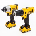 DCK211D2C DeWALT 12V įrankių rinkinys DCD710 + DCF815 (2x2.0 Ah)