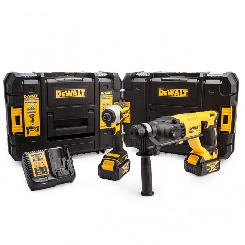 DCK2023M2T DeWALT 18V perforatoriaus ir smūginio suktuvo rinkinys (2x4.0 Ah)