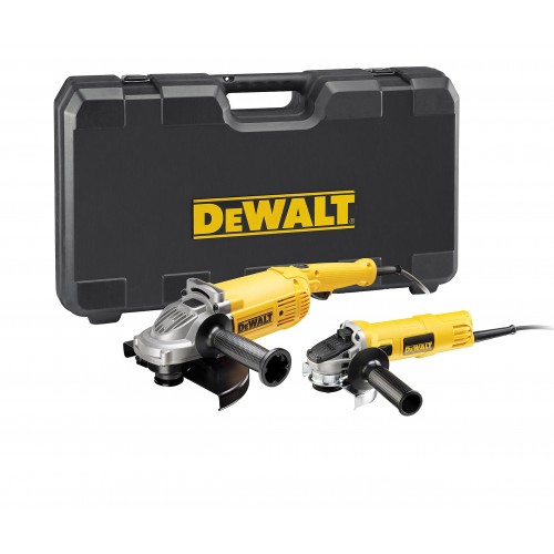DWE494TWIN DeWALT kampinių šlifuoklių rinkinys (125+230 mm)