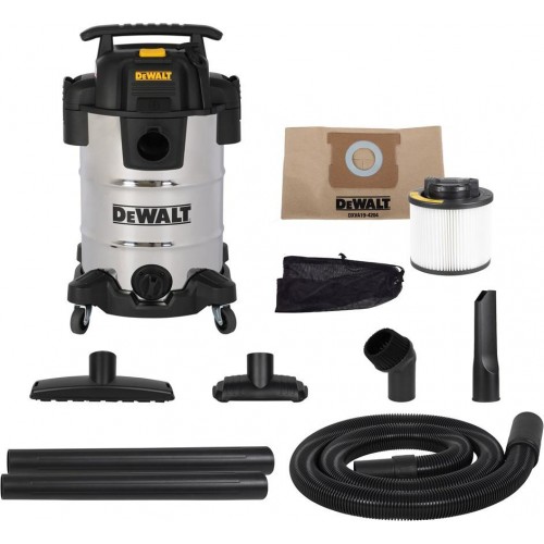 DXV30SAPTA-QT DeWALT 30l sauso ir drėgno valymo siurblys su elektros lizdu 750W