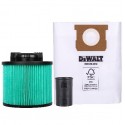 DXVA19-0502E DeWALT DeWALT siurblio HEPA filtro, maišų 20-30l (3 vnt.) ir 48-32mm adapterio rinkinys