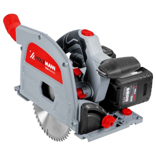 TAS165AKKU Holzmann 2x20V įleidžiamas diskinis pjūklas 165mm (2x4.0 Ah)