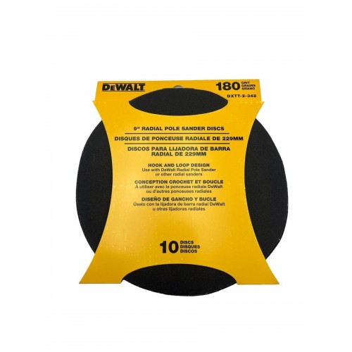 2-348 DeWALT abrazyviniai šlifavimo diskai 180, 10 vnt., 9" (228 mm)