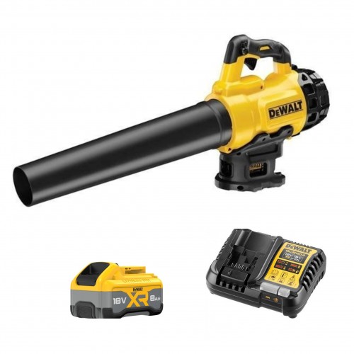 DCM562W1 DeWOLT 18V lapų pūstuvo, baterijos ir greitojo krovimo rinkinys (1x8.0 Ah)