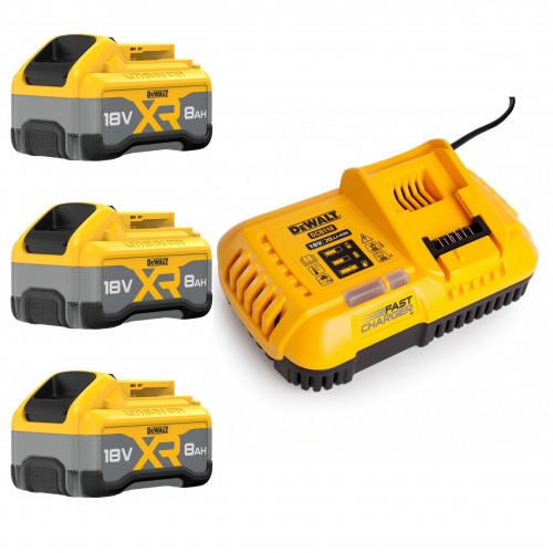 DCB118W3 DeWALT baterijų ir greitojo kroviklio rinkinys (3x8.0 Ah)