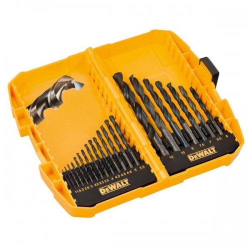 DT71513 DeWALT grąžtų rinkinys HSS-G 21 dalių