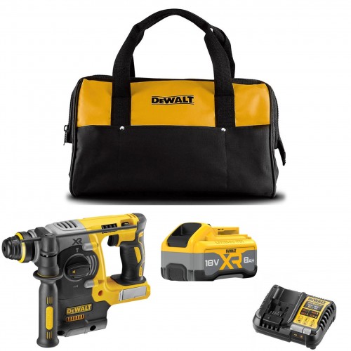 DCH273W1C DeWALT 18V SDS-Plus perforatorius ir minkštas krepšys (1x8.0 Ah)