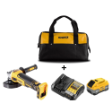 DCG405W1C DeWALT 18V kampinis šlifuoklis ir minkštas krepšys (1x8.0 Ah)