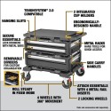 DWST60520-1 DeWALT TOUGHSYSTEM 2.0 DXL 4in1 mobilus dėžių rinkinys su ratukais ir stalviršiu