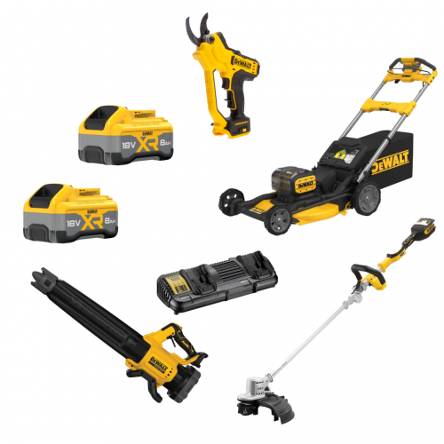 DCMK402W2 DeWALT 18V sodo ir daržo priežiūros rinkinys (2x8.0 Ah)