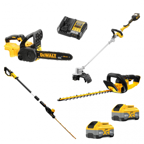 DCMK403W2 DeWALT 18V sodo ir daržo priežiūros rinkinys (2x8.0 Ah)