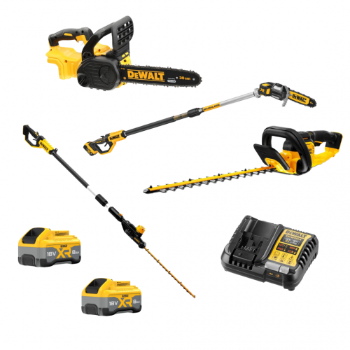 DCMK404W2 DeWALT 18V sodo ir daržo priežiūros rinkinys (2x8.0 Ah)