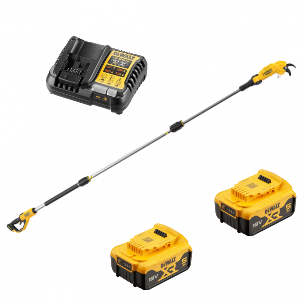 DCMPP569P2 DeWALT 18V teleskopinis sekatorius (2x5.0 Ah)