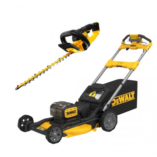 DCMWSP156N DeWALT 2x18V savaeigė akumuliatorinė žoliapjovė + DCMHT563N 18V gyvatvorių žirklės
