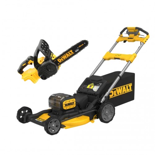 DCMWSP156N DeWALT 2x18V savaeigė akumuliatorinė žoliapjovė + DCM565N 18V grandininis pjūklas 30 cm
