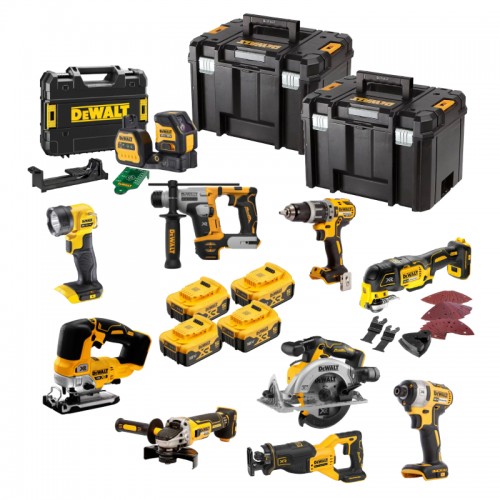 DCK1012P4T-QW DeWALT 18V combo rinkinys (4x5 Ah)