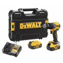 DCD799P2T DEWALT 18 V smūginis gręžtuvas su 2 x 5 Ah baterijomis