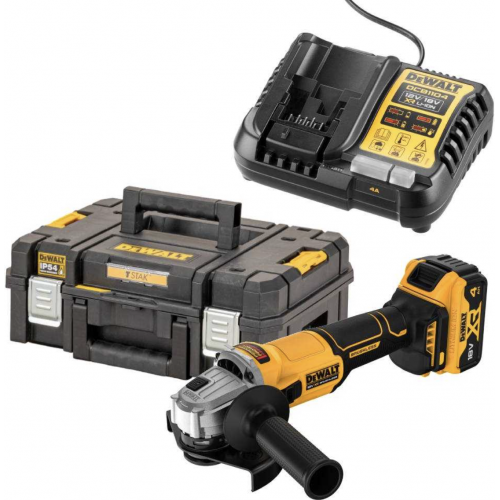 DCG407M1T DEWALT 18 V akumuliatorinis bešepetėlinis kampinis šlifuoklis
