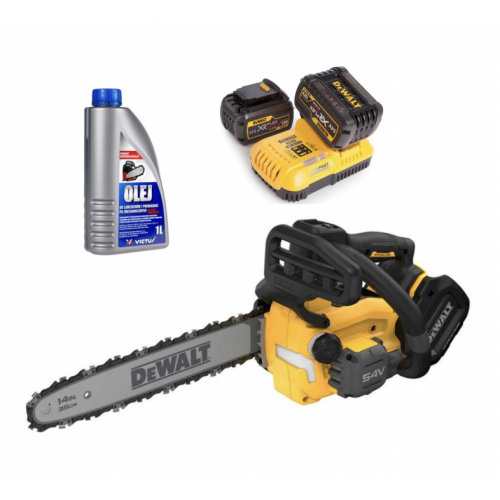 DCMCST635N DeWALT 54V grandininis pjūklas + DCB118T2 DeWALT 54V baterijų ir kroviklio rinkinys (2x6.0 Ah)
