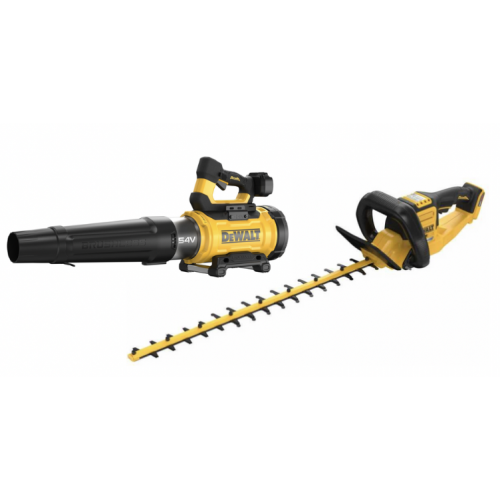 DCMHT573N DeWALT 54V gyvatvorių žirklės + DCMBL777N XR 54V lapų pūstuvas