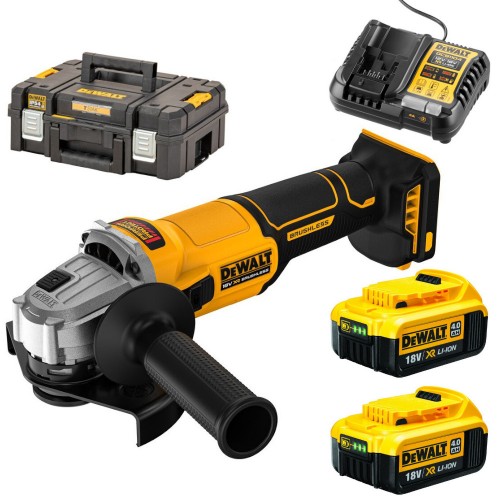 DCG407M2T DEWALT 18 V XR bešepetėlinis 125 mm kampinis šlifuoklis