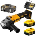 DCG407M2T DEWALT 18 V XR bešepetėlinis 125 mm kampinis šlifuoklis