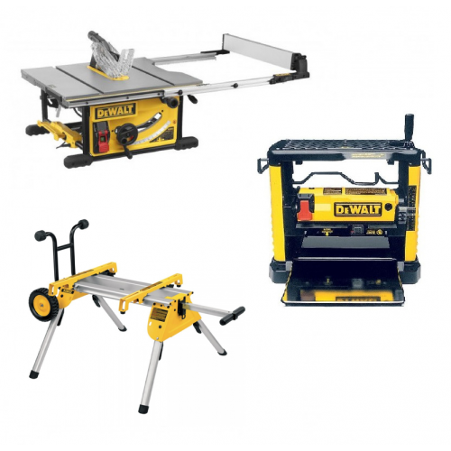 DeWALT DW733 + DWE7492 + DWE74911 rinkinys medžio meistrams