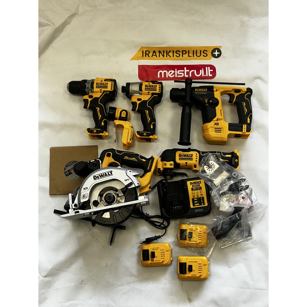 DCK611P1D2 DeWALT įrankių rinkinys (1x5.0 Ah) (2x2.0 Ah)