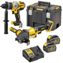 DCK2016T2T DeWALT 18V įrankių rinkinys (DCD999 + DCG418) (2x6.0 Ah)