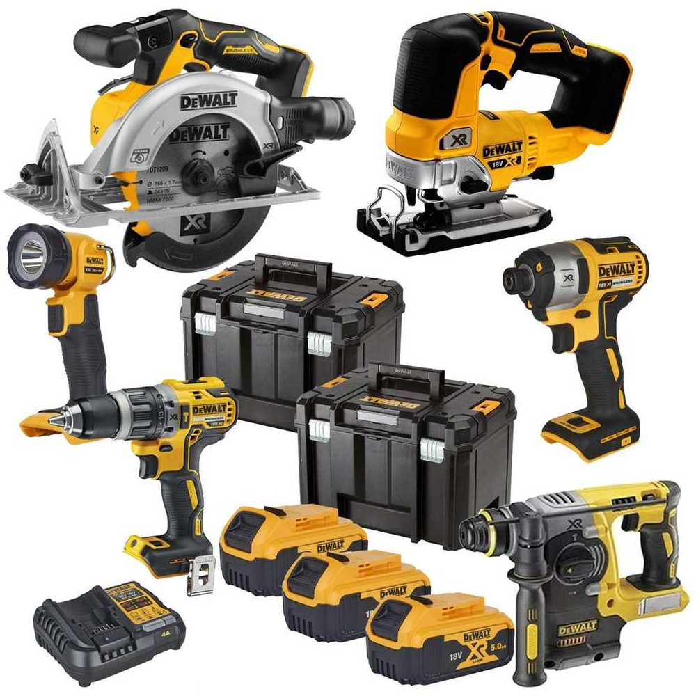 DCK690P3T DeWALT 18V kombinuotas elektrinių įrankių rinkinys (3x5.0 Ah)