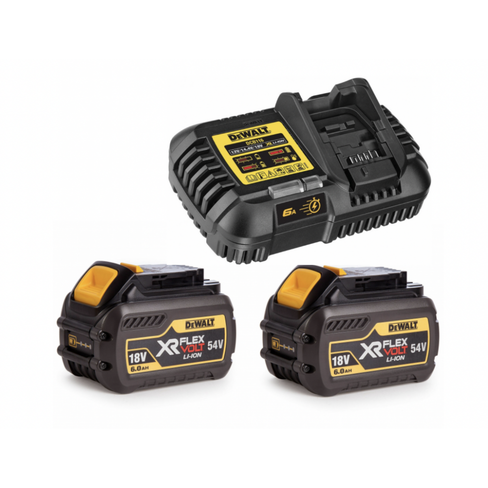 DCB116+DCB116 DeWALT kroviklių rinkinys 10.8V/12V/14.4V/18V/54V Li-Ion