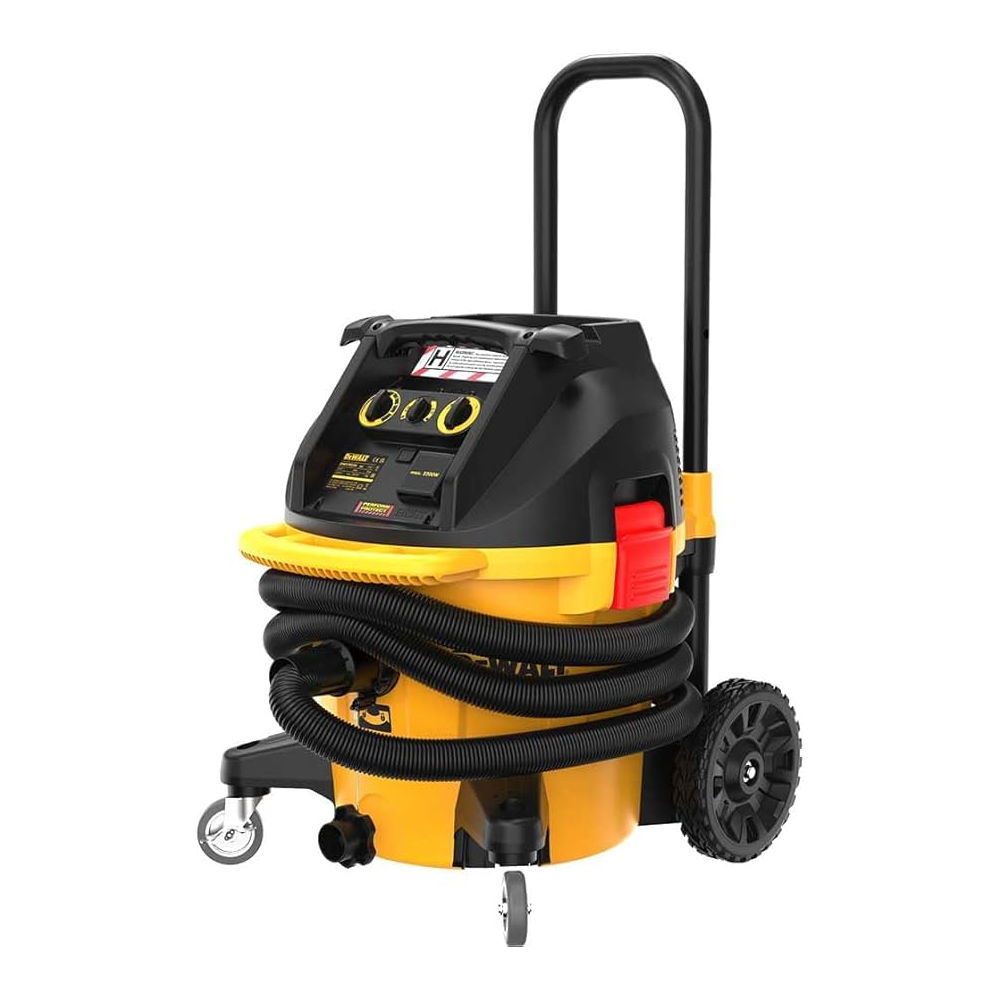 DWV905H DeWALT drėgno ir sauso valymo H klasės pramoninis dulkių siurblys 38L